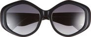 Tory Burch 55mm Gradient Polarized Geometric Sunglasses