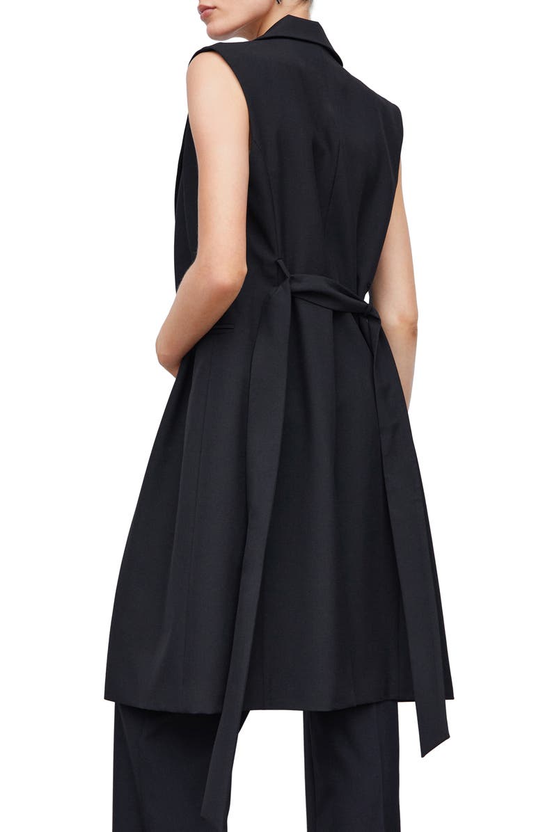 MANGO Belted Longline Vest, Alternate, color,