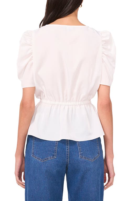 1.state V-neck Tie Waist Top In Ultra White