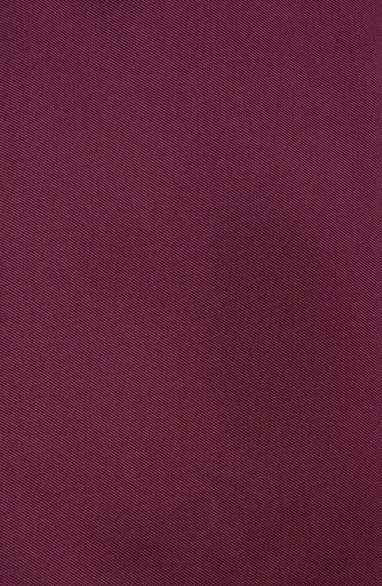 Adrianna Papell Box Pleat High-Low Mikado Dress, Alternate, color, Pinot Noir