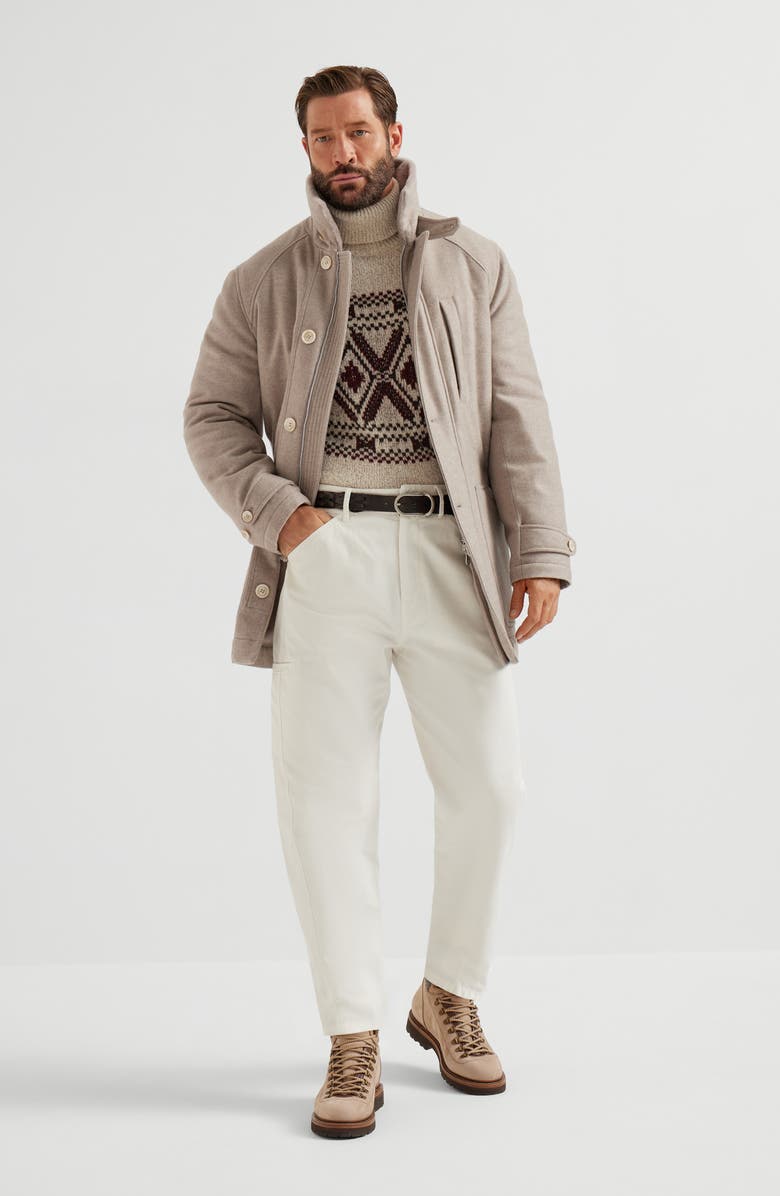 Brunello Cucinelli Cashmere parka, Alternate, color, Bark