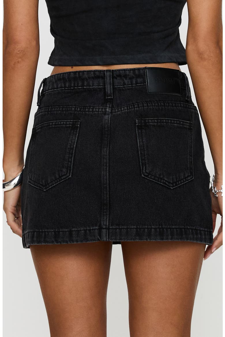 Dickei Denim Miniskirt, Alternate, color, BLACK