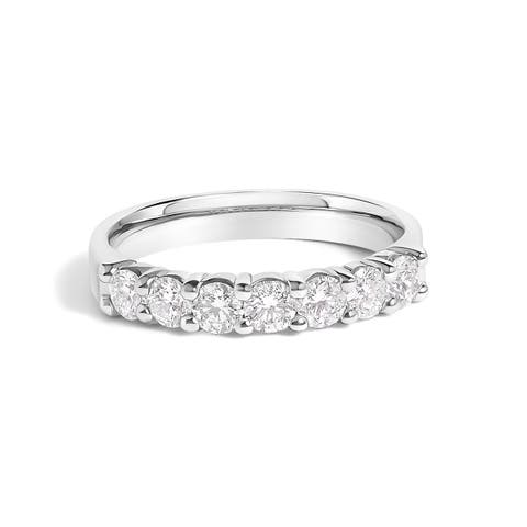 14K Gold 3/4 Ctw Diamond 7 Stone Band Ring