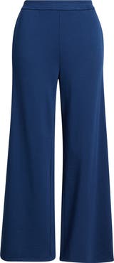 Eileen Fisher Garment Dyed Organic Cotton Terry Wide Leg Pants