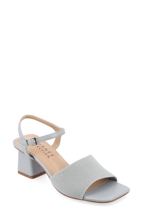Evylinn Knit Block Heel Sandal (Women)