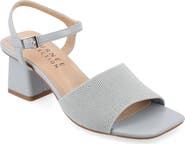 Journee Collection Evylinn Knit Block Heel Sandal