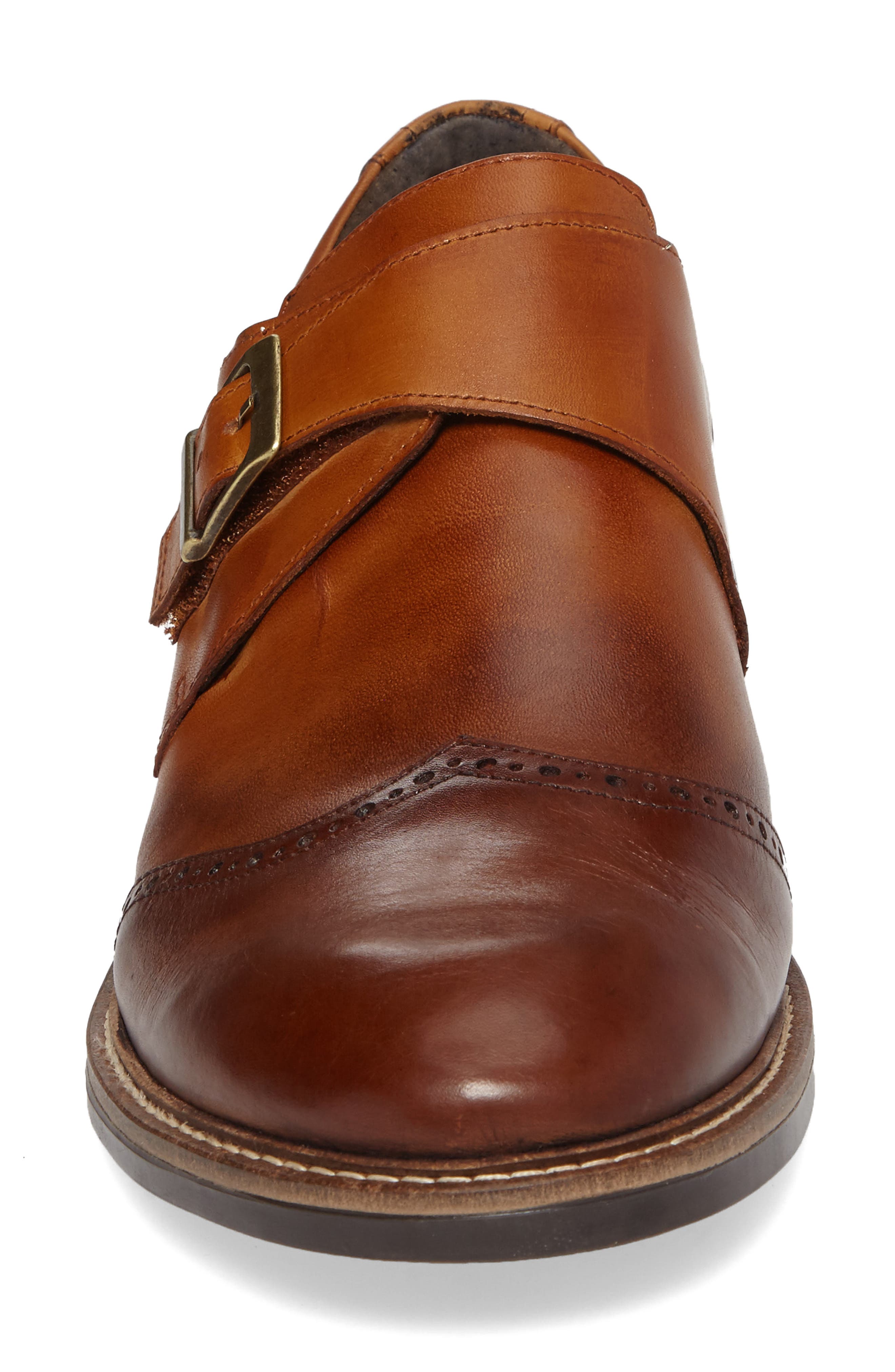 Evidence Monk Strap Shoe, Alternate, color, COGNAC BRANDY LEATHER