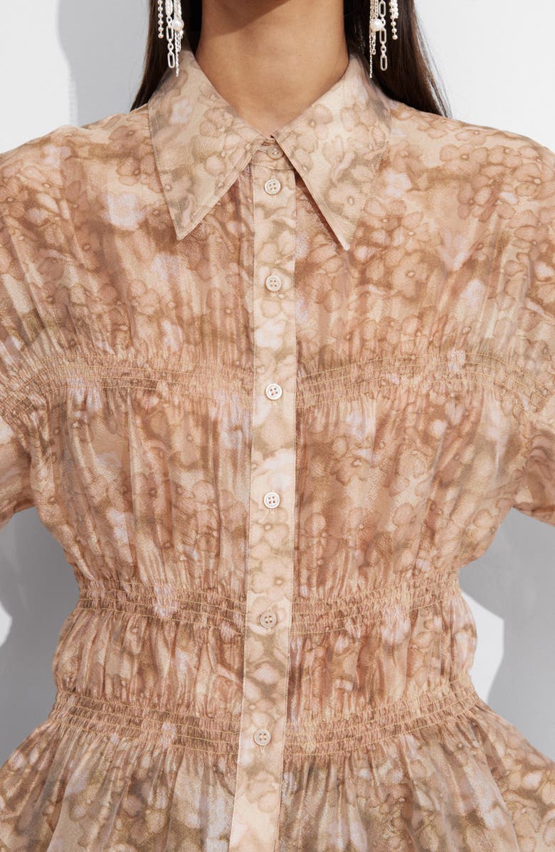 & Other Stories Smocked Peplum Shirt, Alternate, color, 