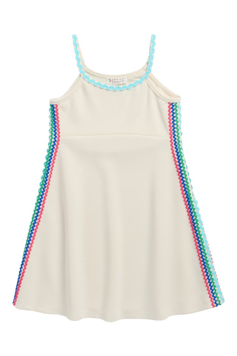 Kids' Rickrack Fit & Flare Dress, Main, color, IVORY MULTI