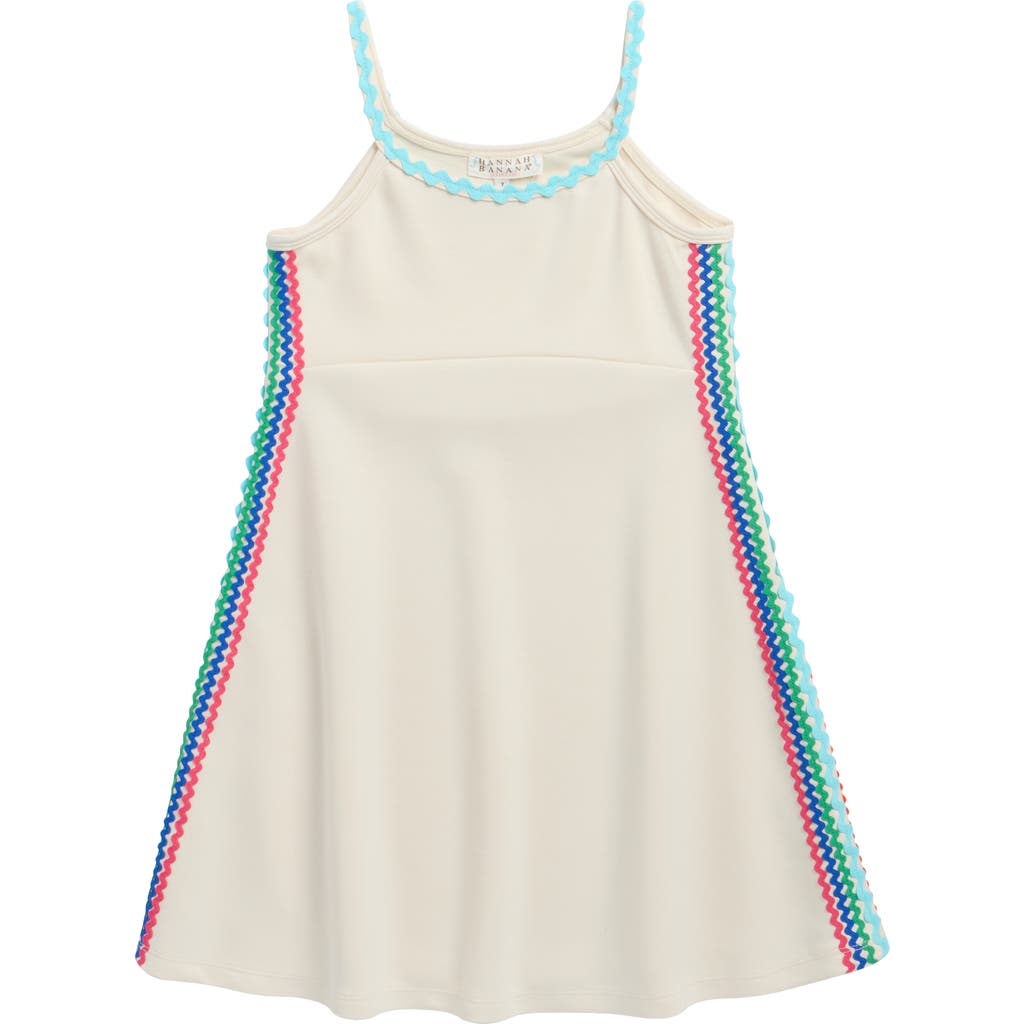 Hannah Banana Kids' Rickrack Fit & Flare Dress in Ivory Multi at Nordstrom Rack, Size 14