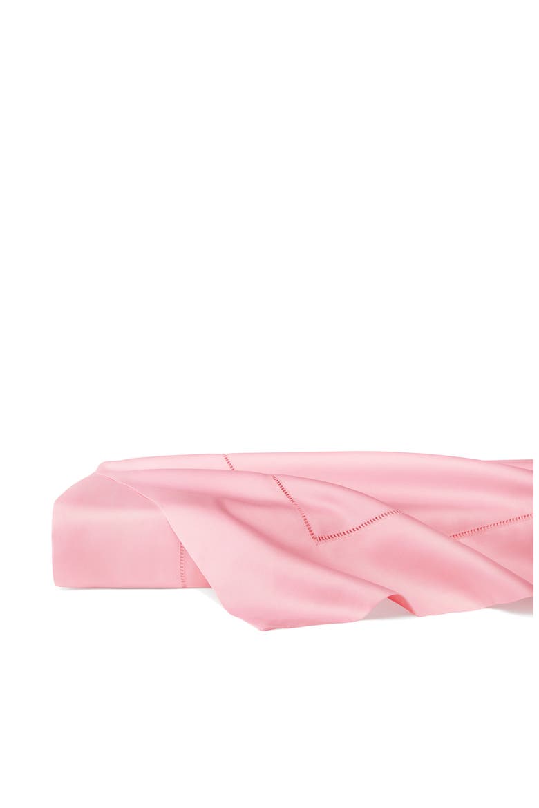 Fiona Cotton Sateen Flat Sheet, Main, color, CARNATION