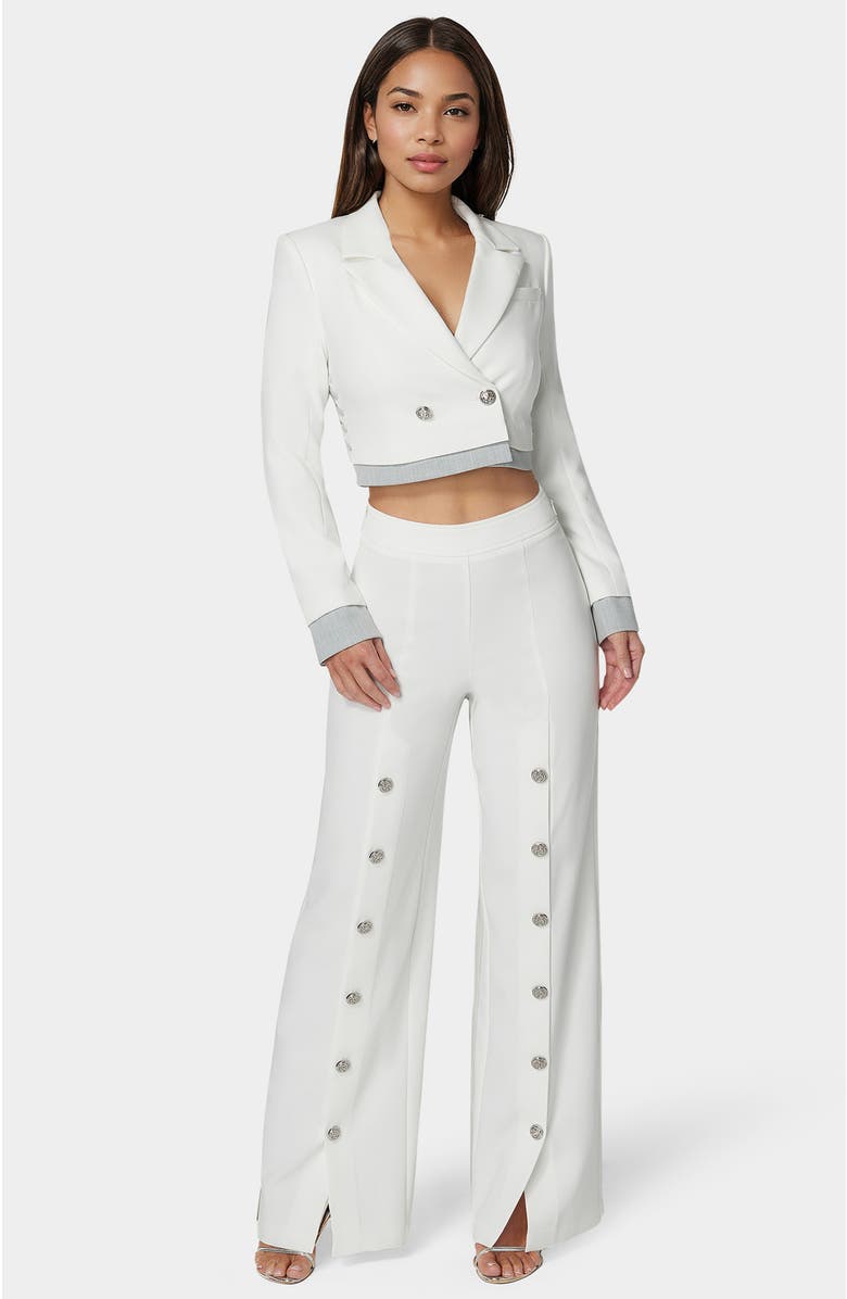 bebe High Waist Wide Leg Pant, Alternate, color, 