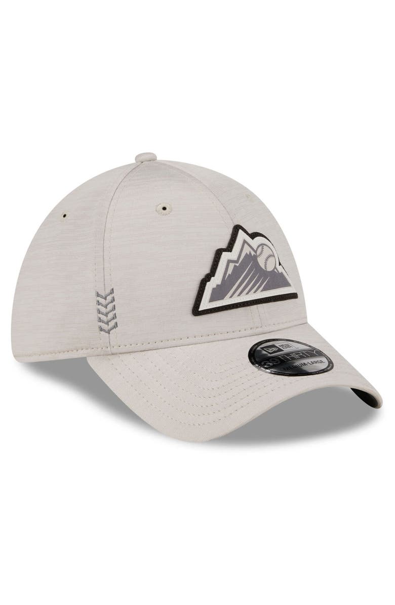 New Era Men's New Era  Cream Colorado Rockies 2024 Clubhouse 39THIRTY Flex Fit Hat, Alternate, color, 