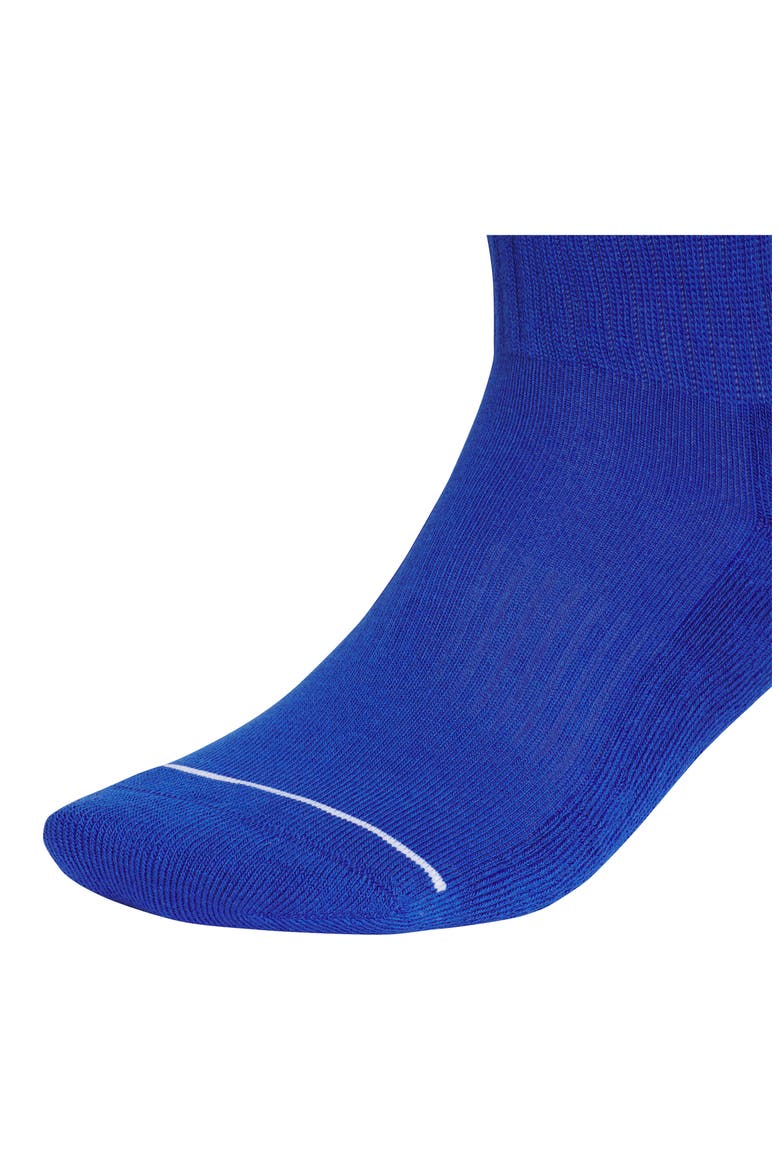 Gender Inclusive Originals Trefoil 3-Pack Quarter Socks, Alternate, color, ROYAL BLUE/ WHITE GREY/ GREEN