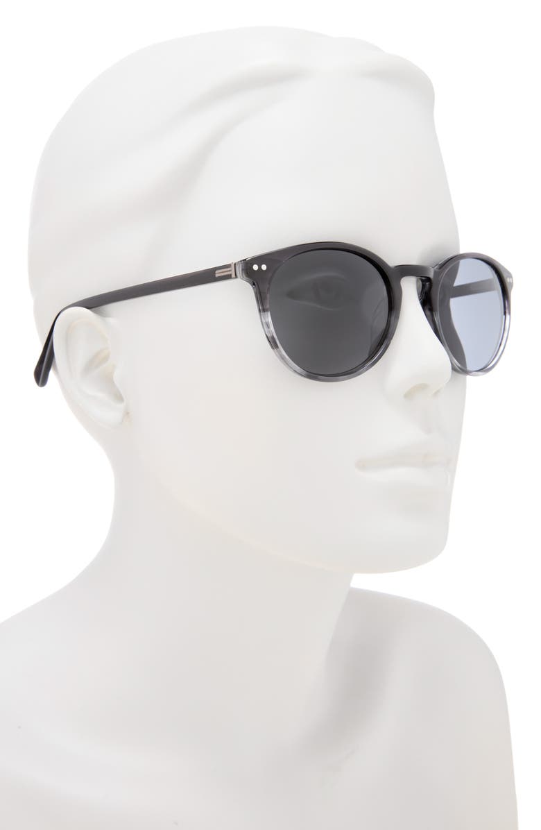 Ted Baker 51mm Polarized Round Sunglasses, Alternate, color, Grey