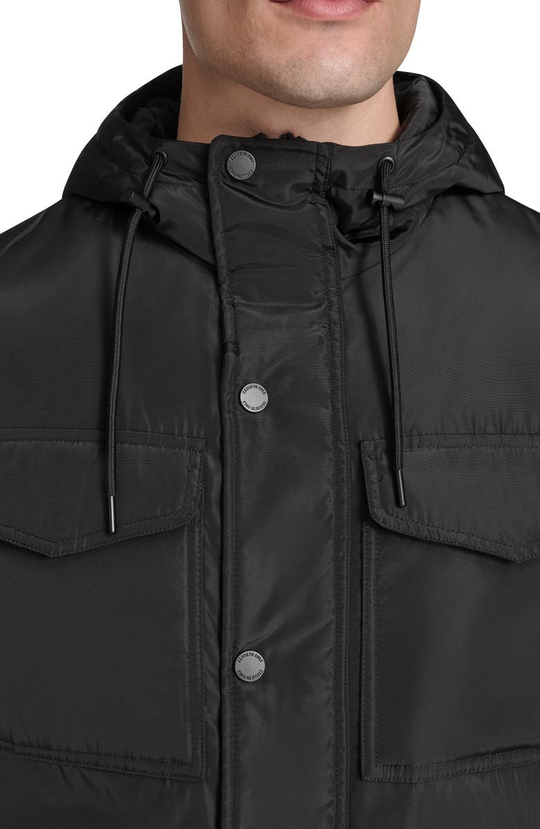 Kenneth Cole New York Hooded Utility Pocket Jacket, Alternate, color, Black