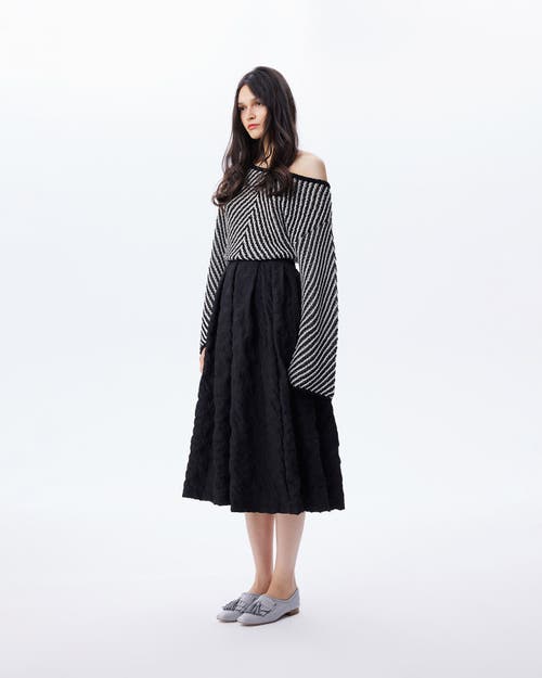 Theo The Label Women's Black Calypso Pleated Midi Plaid Skirt In Black