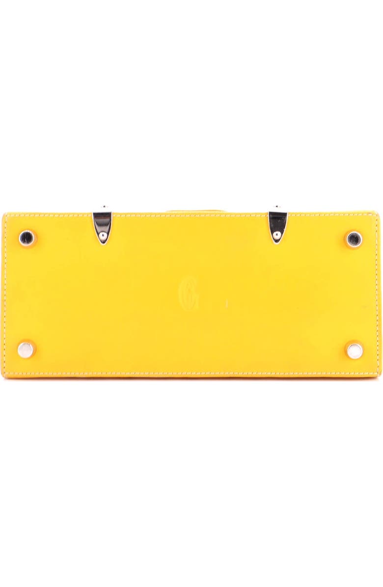 Pre-Owned Goyard Structured Saigon Top Handle Bag Coated Canvas with Leather Mini, Alternate, color, Yellow