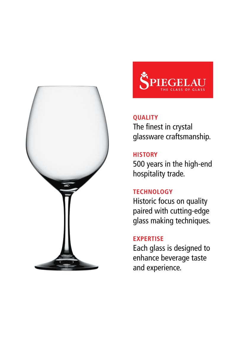 SPIEGELAU Vino Grande Burgundy Wine Glass Set of 4, Alternate, color, Clear