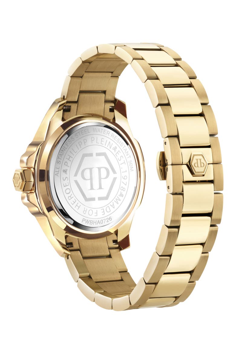 Plein Majesty Bracelet Watch, 45mm, Alternate, color, IP YELLOW GOLD