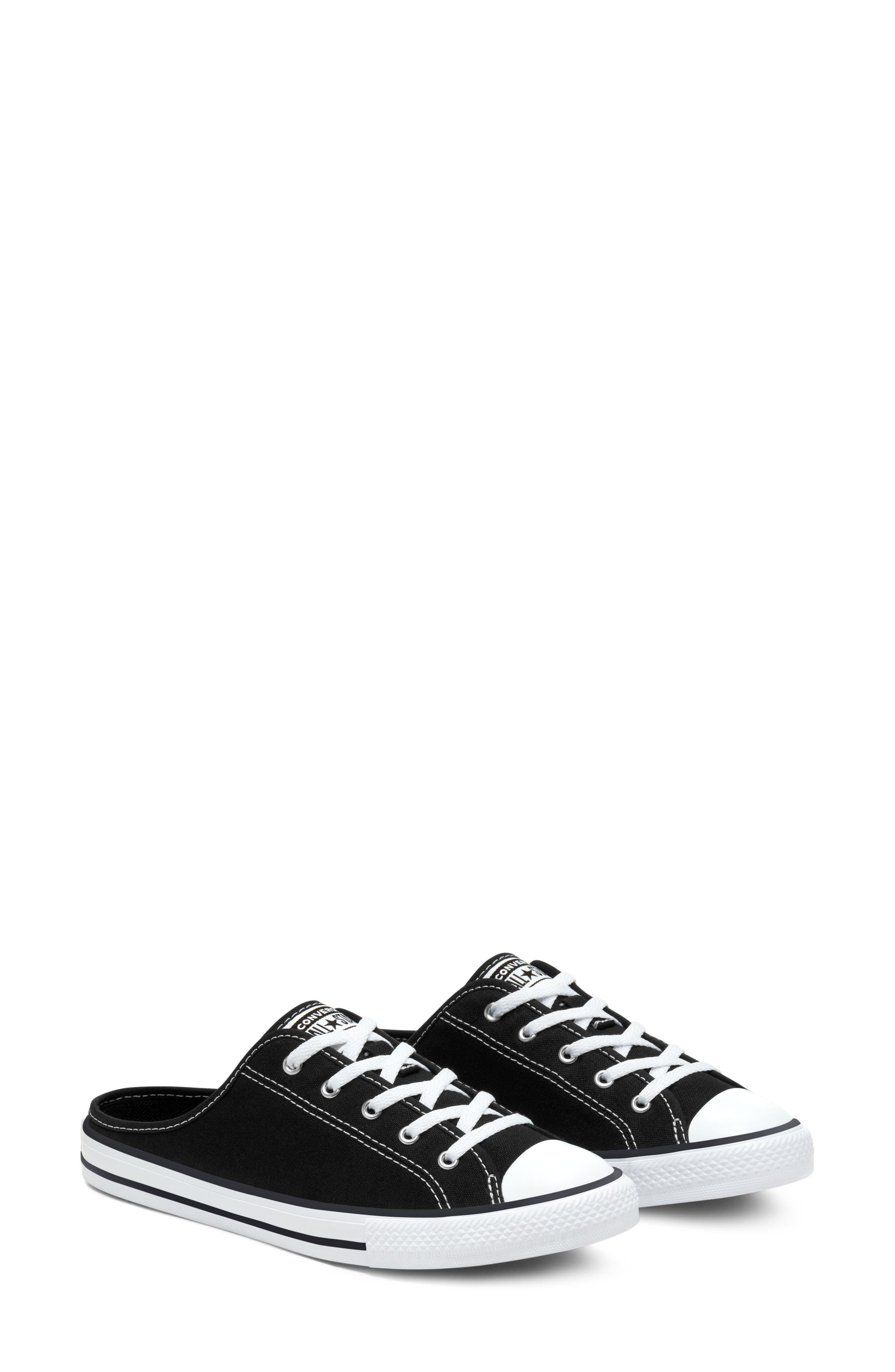 Chuck Taylor® All Star® Dainty Sneaker Mule, Main, color, BLACK/ BLACK/ WHITE