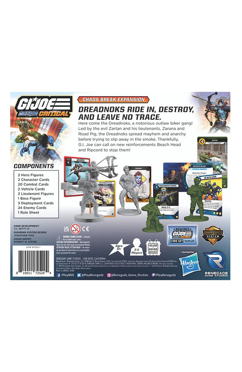 Renegade Game Studios G.I. Joe Mission Critical Chaos Break Expansion Rpg Game, Ages 14+, Alternate, color, Multicolored