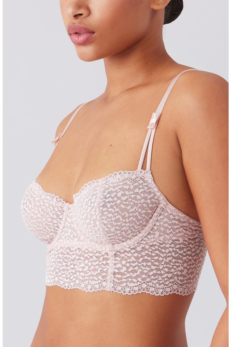 Untamed Underwire Longline Demi Bra, Alternate, color, ROSE SMOKE
