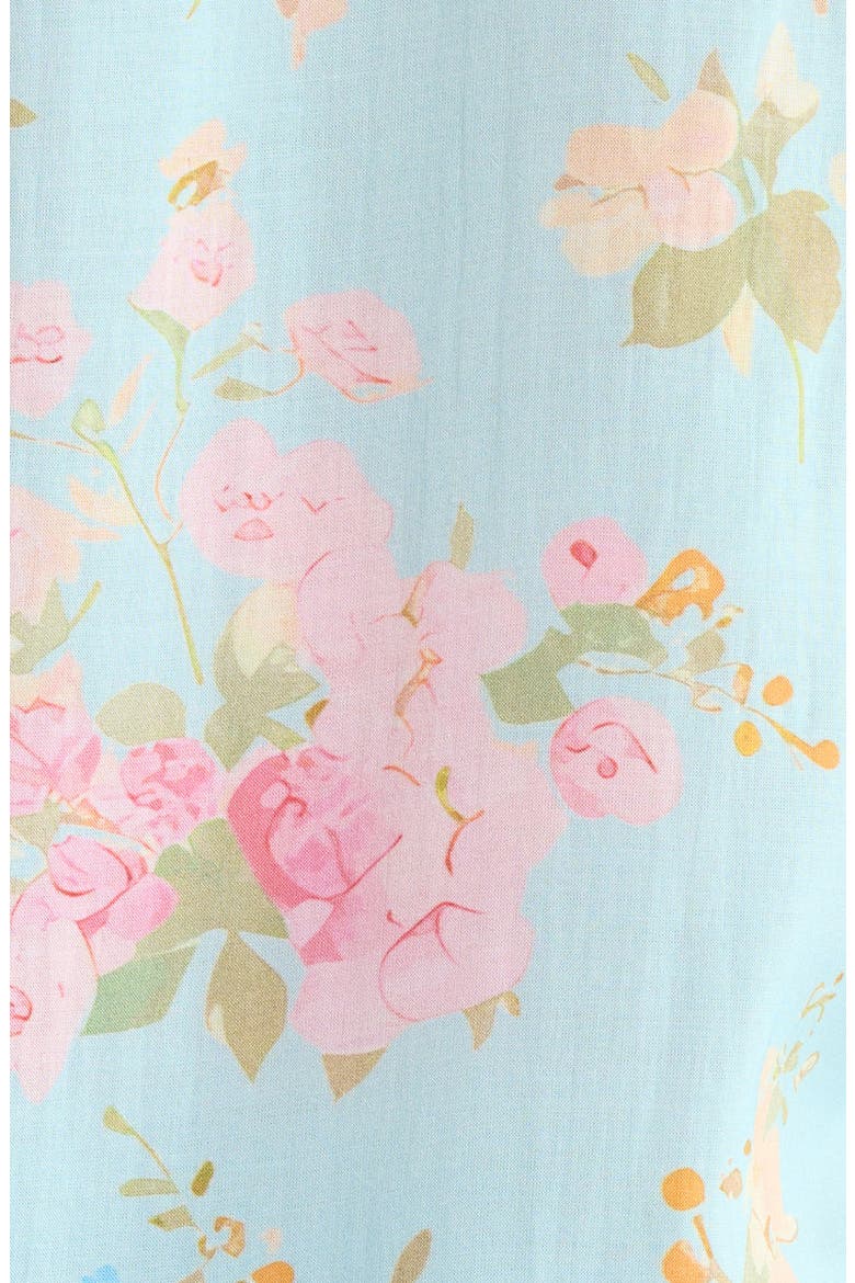 Floral Button-Up Shirt, Alternate, color, BLUE WATER ROSE
