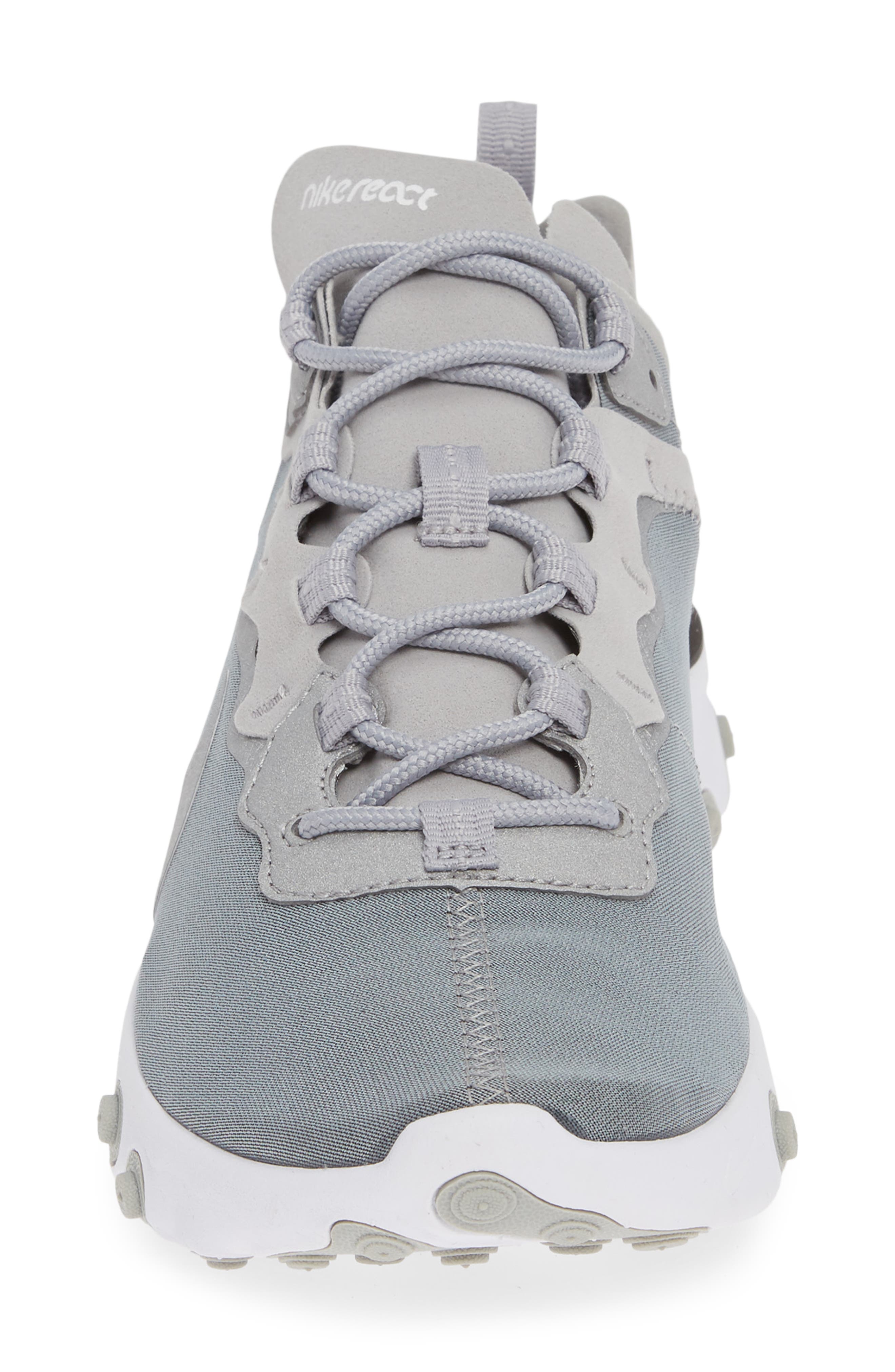 React Element 55 Sneaker, Alternate, color, METALLIC SILVER/ WHITE/ BLACK