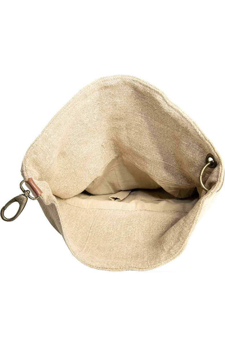 VINTAGE ADDICTION Foldover Jute Crossbody Bag, Alternate, color,