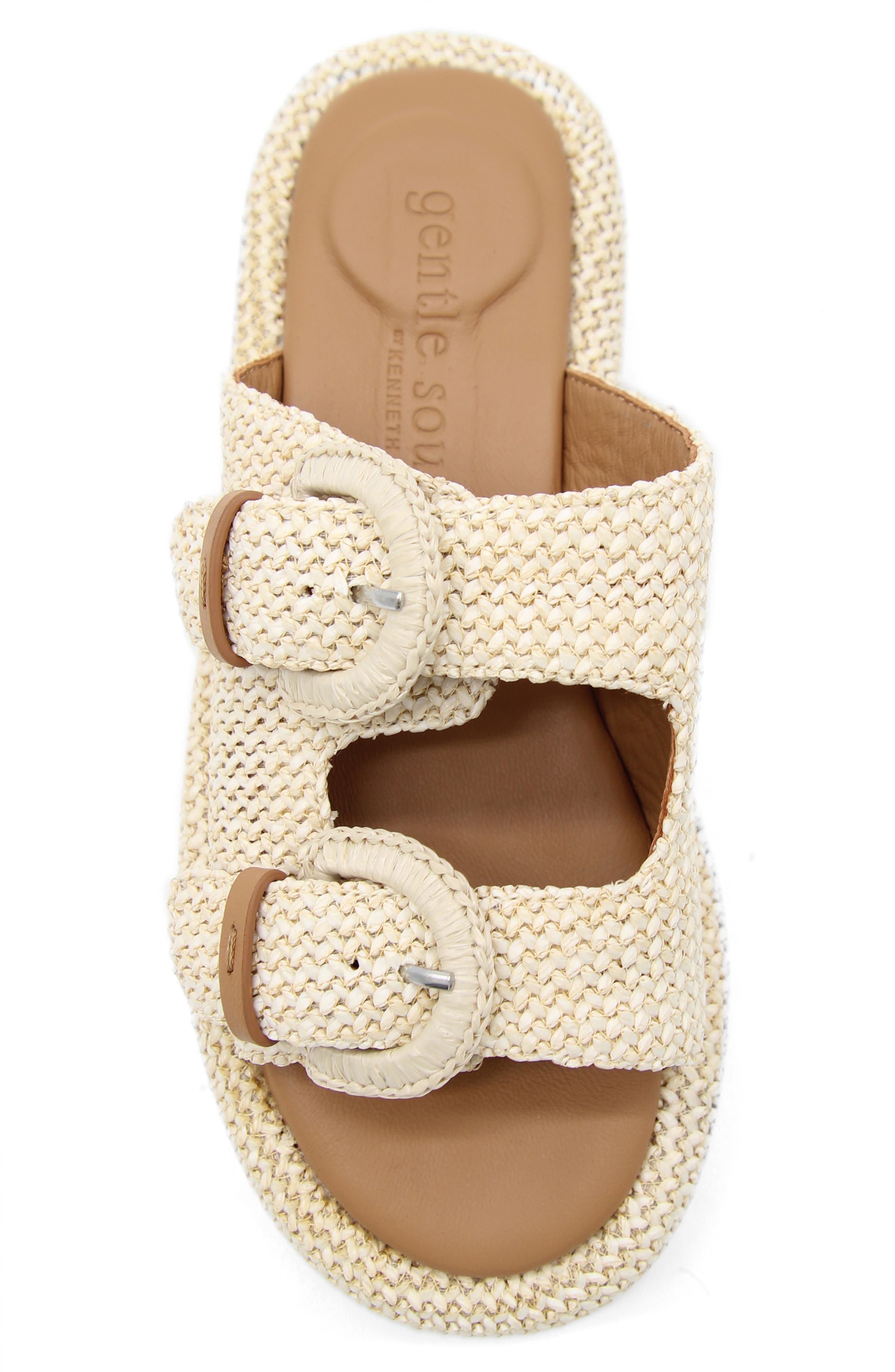 Gentle Souls Theresa Platform Slide Sandal, Alternate, color, Natural Raffia
