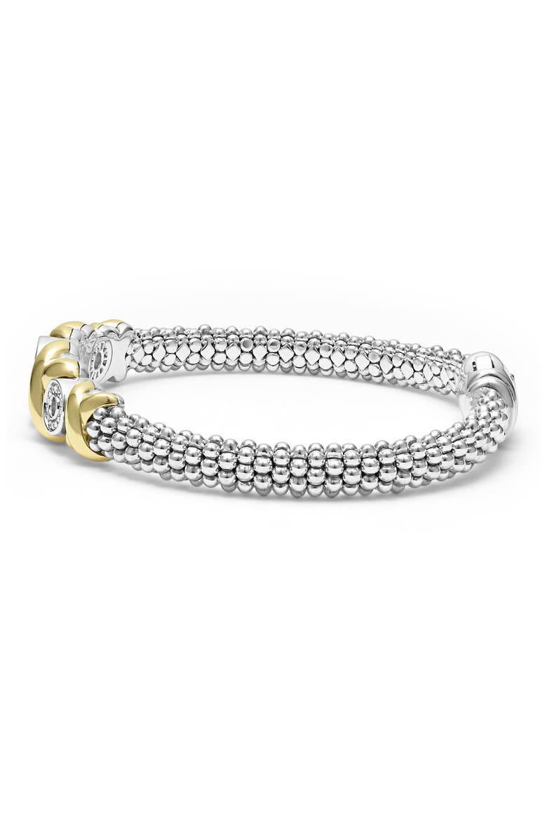 Embrace XOX Diamond Rope Bracelet, Alternate, color, SILVER/ GOLD