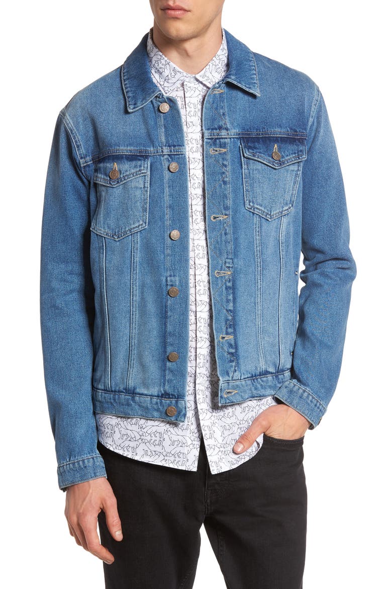 Griffin Denim Jacket, Main, color, BLUE