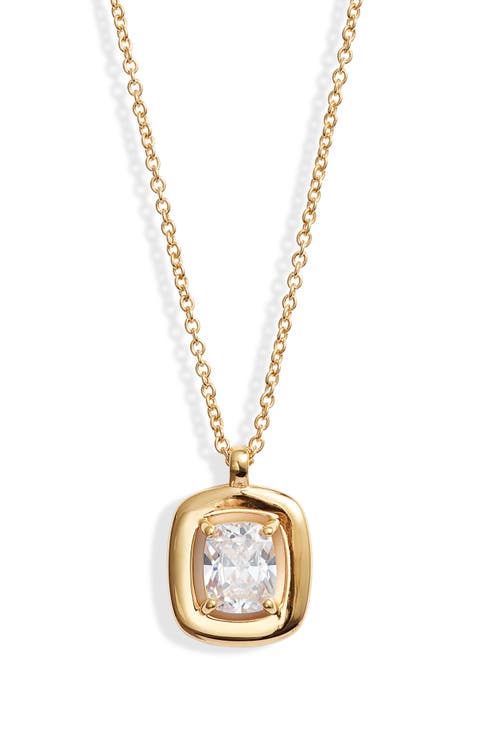 Demi Fine Round Cubic Zirconia Pendant Necklace
