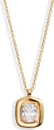 Nordstrom Demi Fine Round Cubic Zirconia Pendant Necklace