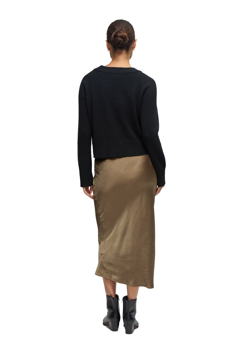 Mock Neck Maternity Sweater, Alternate, color, Black