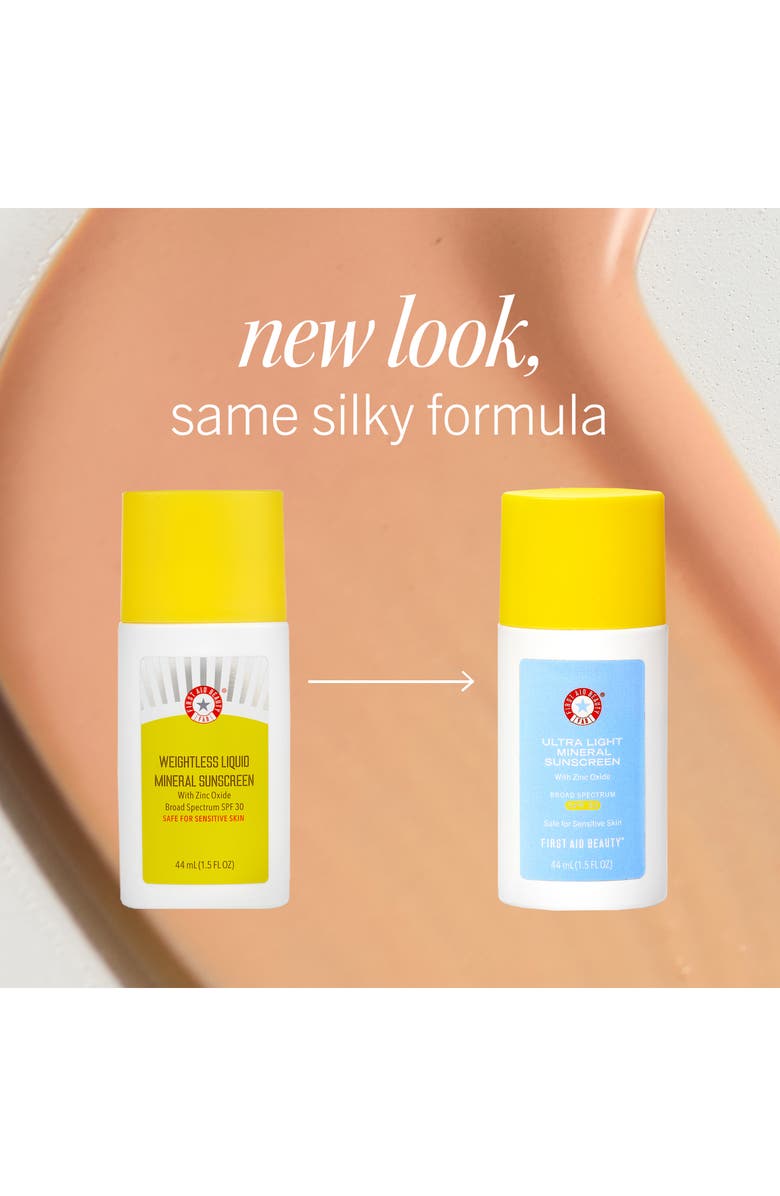 First Aid Beauty Ultra Light Liquid Mineral Sunscreen with Zinc Oxide SPF 30, Alternate, color,