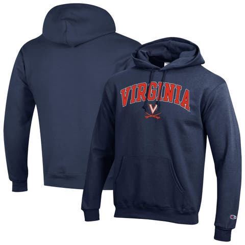 Men's Champion  Navy Virginia Cavaliers Arched Logo Fleece Pullover Hoodie