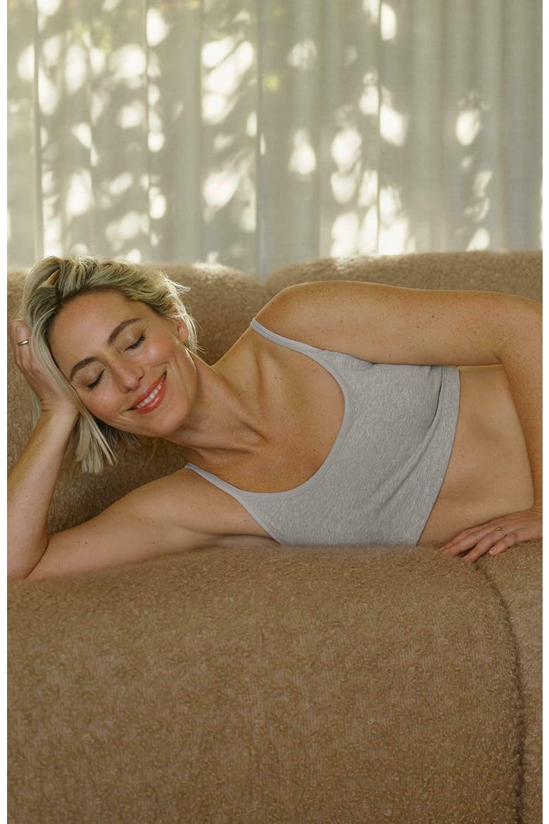 Everyday Strappy Scoop Bralette, Alternate, color, Light Heather Grey