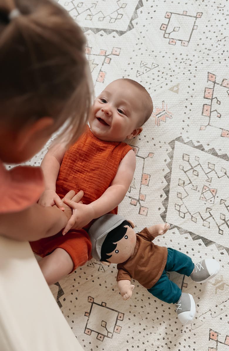 APPLE PARK Soft Organic Cotton Baby Doll, Alternate, color, Grady In Caramel