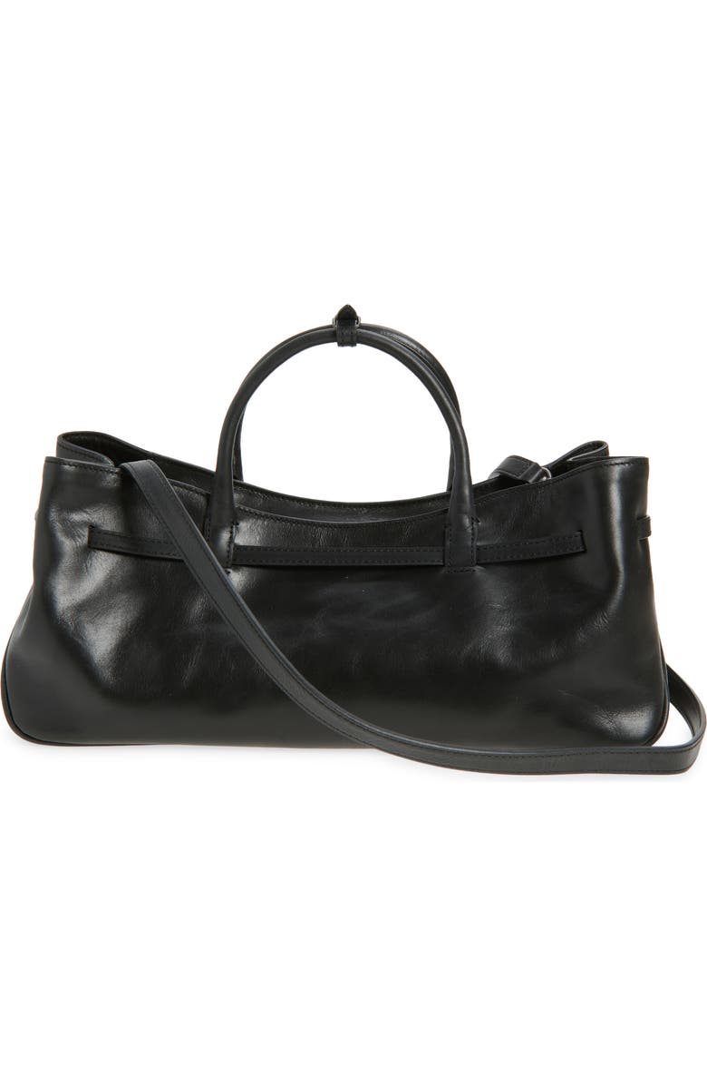 MARGESHERWOOD Grandma Buckle Suede Shoulder Bag, Alternate, color, Black Pull-Up