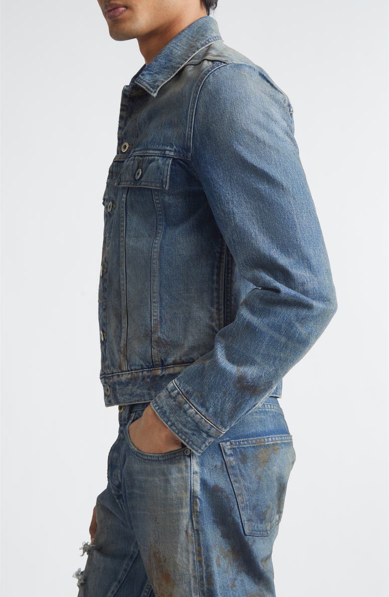 Rick Owens DRKSHDW Denim Trucker Jacket, Alternate, color, Vintage Wash