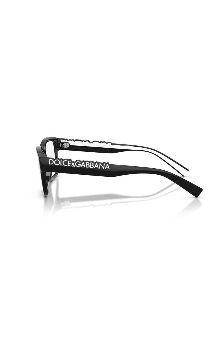 Dolce&Gabbana 55mm Rectangle optical glasses, Alternate, color, Black