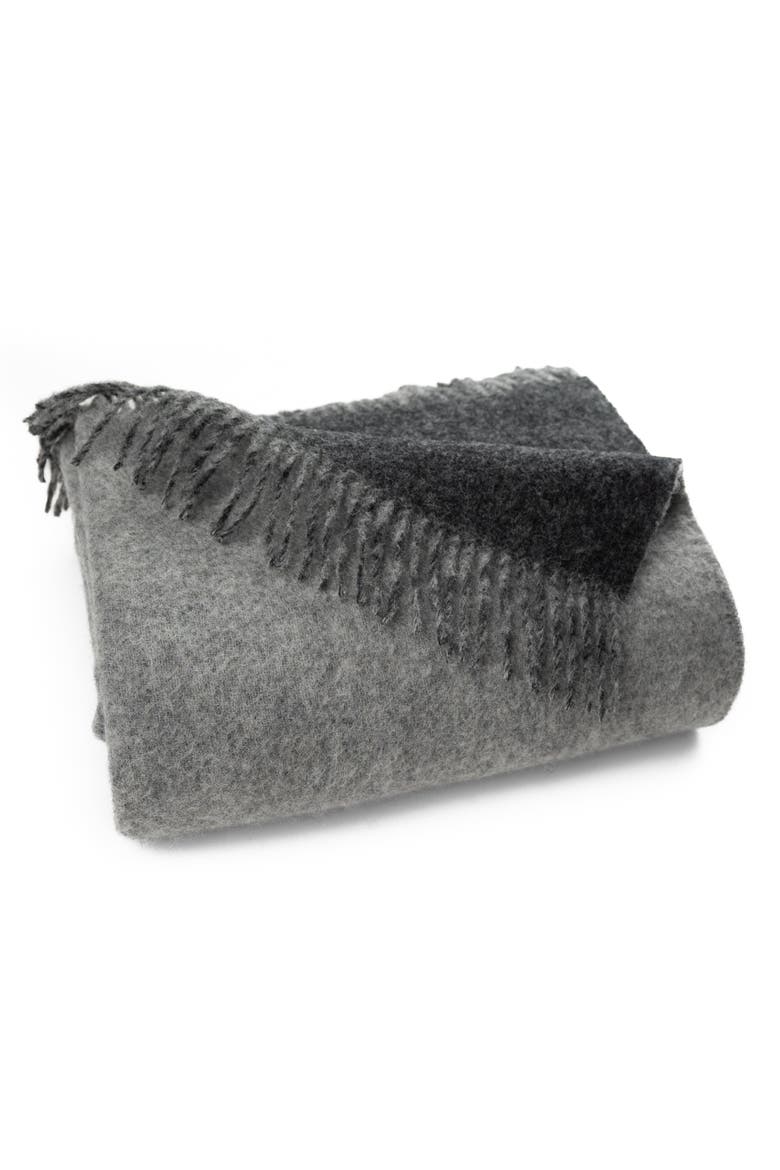 Highland Tweeds Reversible Double Cloth Throw, Main, color, Silver/Grey
