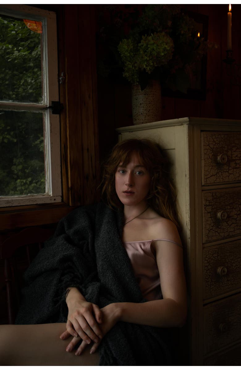 Evangeline Alpaca Bouclé Throws, Alternate, color, Bouclé Graphite