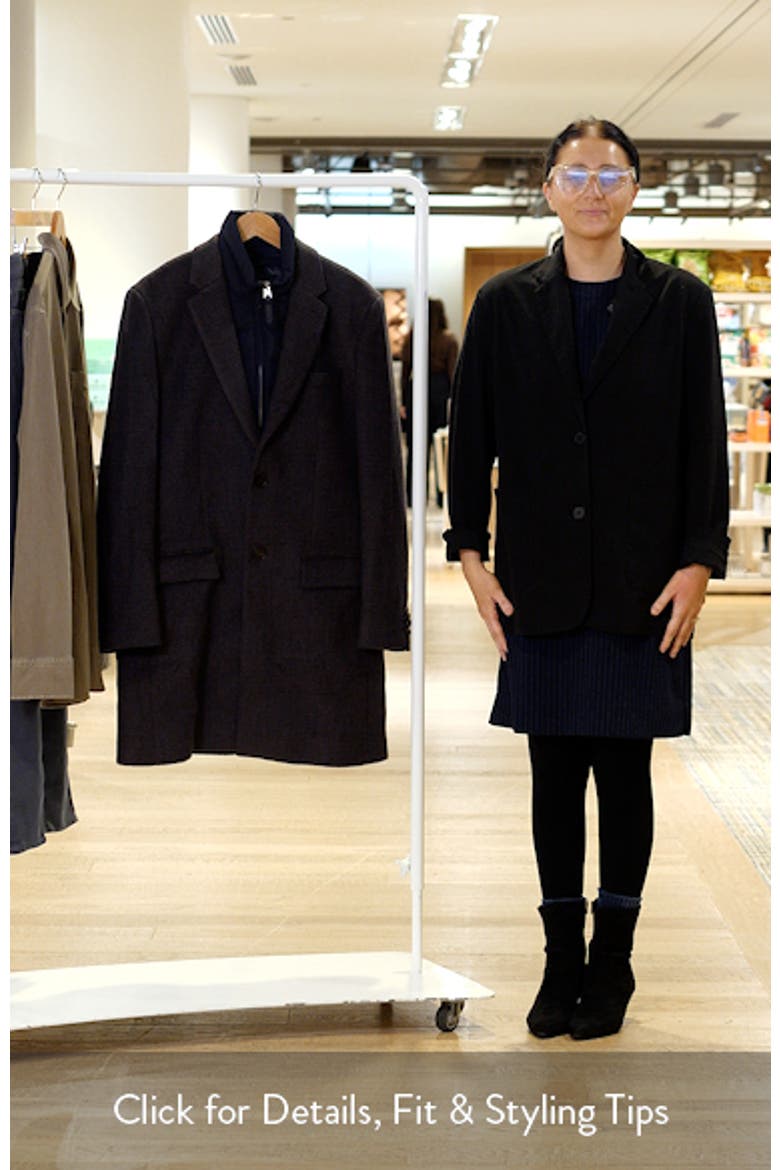 Skai Wool Blend Coat with Removable Down Bib video