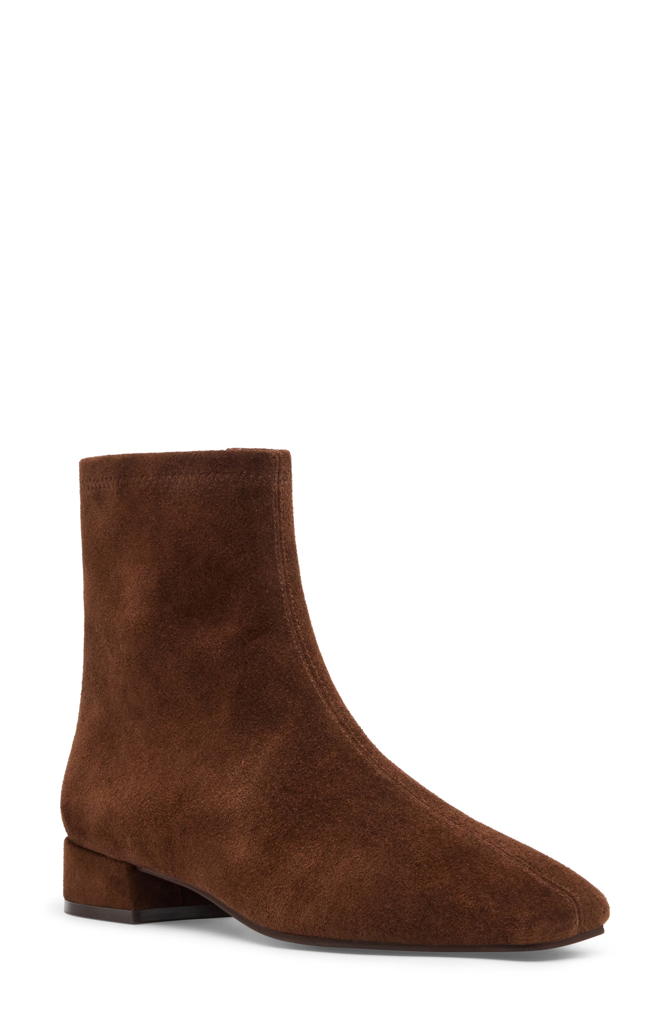Ramon Leather Bootie, Main, color, CHOC SUEDE