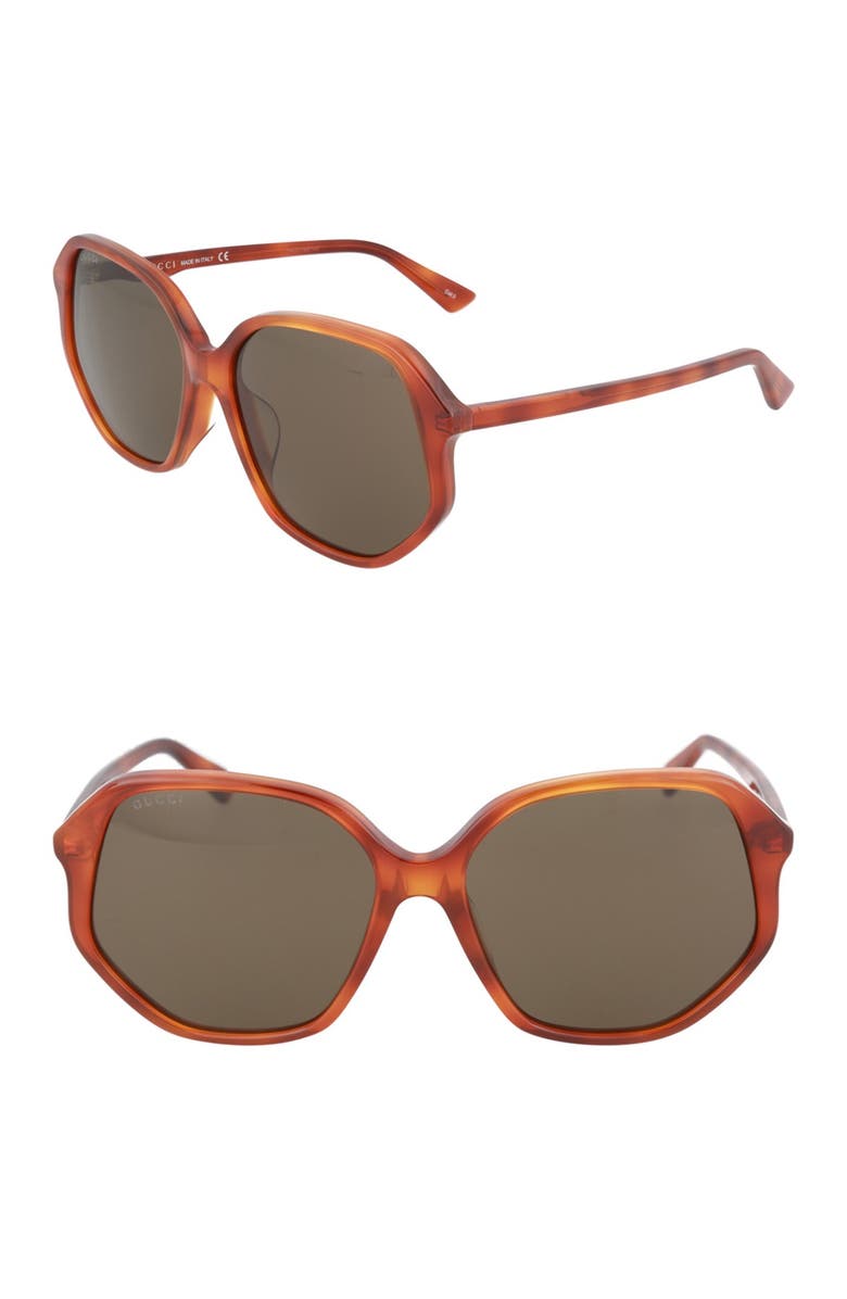 Gucci 59mm Round Sunglasses, Main, color,