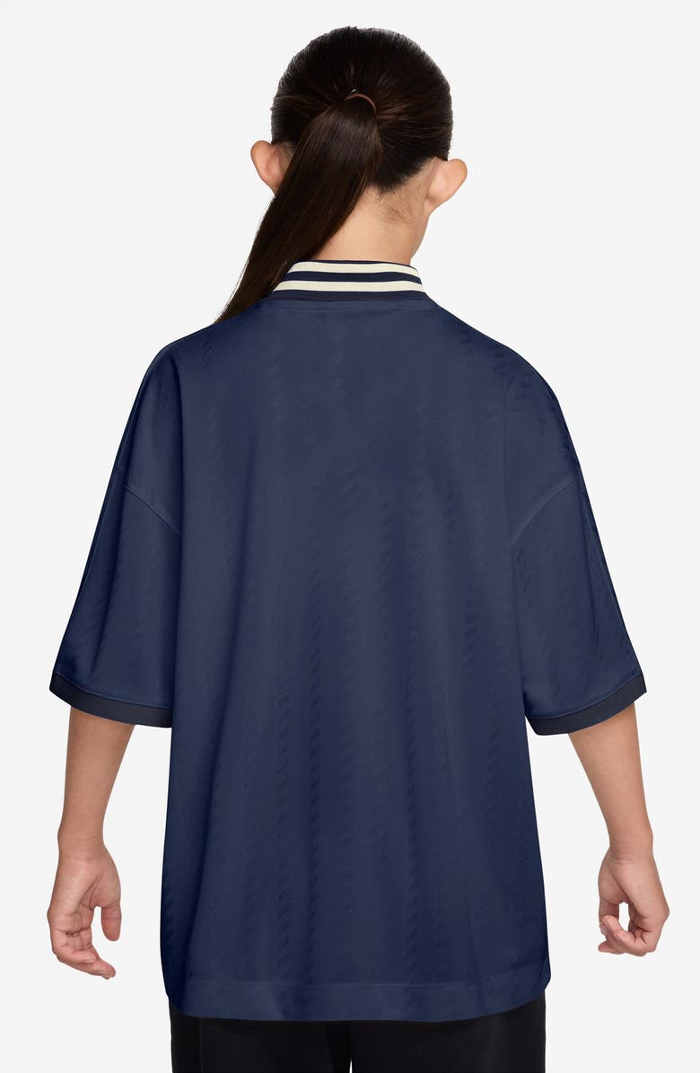 Nike Kids' Short Sleeve Jersey Top, Alternate, color, 410 Midnight Navy/Obsidian/Obs