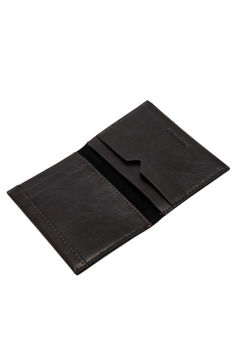 AllSaints Leather Bifold Wallet, Alternate, color, Bitter Brown
